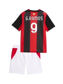 Otroški Nogometna dresi replika AC Milan Goncalo Ramos #9 Domači 2026-27 Kratek rokav (+ hlače)